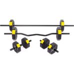 Teknotrust 30 kg (150 Cm) Düz Bar Z Bar Dambıl-Dumbell-Ağırlık-Halter–full Set Sarı Kapaklı - 0,5 kg - Beyaz