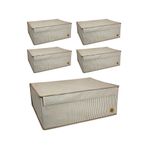teknotrust (5 ADET) Baza Altı Çok Amaçlı Kutu (50×40×19 CM) Hurç Organizer Düzenleyici Eşya Hurcu