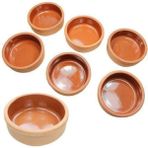 Teknotrust 6'lı Doğal Toprak Güveç Seti Fırın Pişirme Kabı Kase Seti Takımı - 1,5 x 11 cm