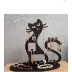 Teknotrust Ahşap Kedi Figürlü Takı ve Küpe Standı, Şık ve Lazer Kesim Tasarım