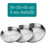 Teknotrust Alüminyum Baklava Börek Tepsisi 36-38-40 cm - 1,5 x 11 cm