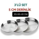 Teknotrust Alüminyum Baklava Ve Fırın Tepsisi 32-36-40 cm - 1,5 x 11 cm