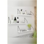 teknotrust Beyaz Duvar Rafı Kitaplık Mutfak Banyo Yaşam Alanı 3 Lü Set 15x55 Cm 55 cm 15 cm Suntalam