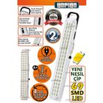 teknotrust Beyaz YP 69 Led Şarjlı Otomatik Işıldak 2 Kademeli Ledli Acil Aydınlatma Kafa Çadır Kamp El Feneri TYC4DWBKBN