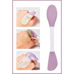 Teknotrust Çok Renkli Silikon Yüz Temizleme Fırçası ve Maske Spatulası, 2'li Set - Aquamarine