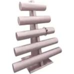 Teknotrust Pembe Deri Kumaş 45x38 cm 5'li T Model Bilezik Sergileme, Şık ve Kullanışlı