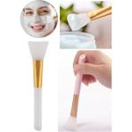 Teknotrust Pembe Silikon Maske Sürme Fırçası ve Spatula Seti, Temiz ve Kolay Uygulama - Açık Pembe