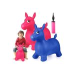 teknotrust Pembe Şişme Zıp Zıp Hayvanlar Pilates Unicorn, At, Eşek Oyuncak Şişirme Pompası