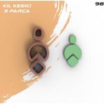 Teknotrust Polimer Kil Kesme Kalıbı, Kil Küpe Kalıp, Clay Earrings, Polymer Clay, Clay Cutter, 3 Parça, No : 9 - 1,5 x 11 cm