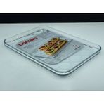 Teknotrust Şeffaf Borcam Tepsi 1025 Cc, 33,4X24,4X2 Cm, Dayanıklı ve Şık Tasarım - Seçenek 1 - Ahşap Bej - Siyah