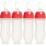 Teknotrust Şeffaf Silikon Kaşıklı Biberon 120ML Antrasit Renkli 4'lü Set Ergonomik Tasarım ile Bebek Dostu