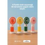 Teknotrust Si Arada Mini Fan Vantilatör Masaüstü El Fanı Turbo Üfleme Telefon Standlı - Çok Renkli
