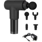 Teknotrust Siyah Fascial Gun Kh-320 Sporcu, Egzersiz Masaj Aleti 4 Başlıklı