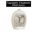 teknotrust Taşınabilir Masa Üstü Duvara Monte Soğuk Sıcak 3 Kademeli 2000 W Lx-6331 Fanlı Isıtıcı Etkili