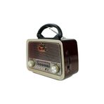 teknotrust Taşınabilir Retro Nostaljik Görünümlü Bluetoothlu Mp3 Çalar Radyo Müzik Kutusu Antenli
