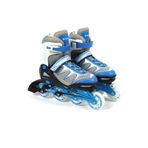 teknotrust Tek Sıra Mega 436 Inline Skates Silikon Teker Deluxe Paten Mavi