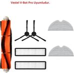 Teknotrust Uyumlu Robot Süpürge Yedek Filtre ve Temizlik Seti, Siyah - Seçenek 1