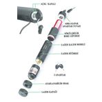 teknotrust Yf-303 Şarjlı Anahtar Emniyetli Yeşil Lazer Pointer Yüksek Güçlü Lazer Işaretçisi