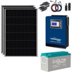 Teknovasyon Arge Güneş Enerjisi Bağ Evi Solar Paketi 1KVA İnverter 250W Güneş Paneli 150AH Jel Akü