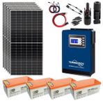Teknovasyon Arge Güneş Enerjisi Solar Paketi 5Kva İnverter 550 Watt Güneş Paneli 200 Amper Jel Akü