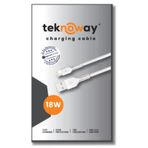 Teknoway 18W Usb-A To Lighting Şarj Kablosu Beyaz