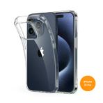 Teknoway iPhone 15 Pro - Siyah Crystal Şeffaf Silikon Kılıf