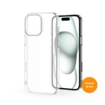 Teknoway iPhone 16 Pro Şeffaf Siyah Crystal Silikon Kılıf
