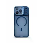 Teknoway Shock Armor iPhone 17 Pro Max Lens Koruyucu Mavi Kılıf