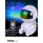 Teknozeel Nebula Astronot Yıldızlı Gökyüzü Projektör Galaksiler - Yıldızlar ve Gökyüzü Gece Lambası Uzaktan Kumandalı - Beyaz