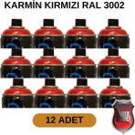Tekoro Akrilik Sprey Boya 400 ml 12 Adet – Metal, Plastik, Ahşap Cam ve Oto Yüzeylere Uygun Renkler - 3002 Karmen Kırmızısı