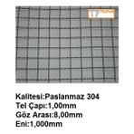 Tekpun Paslanmaz Kafes Teli Tel:1mm Göz:8mm EBAT:1MTX1MT