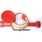 Teksan Uzun Sıcak Su Saati - Su Sayacı 3/4" 190 mm Dn 20 - Kırmızı