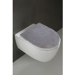 Teksev Klozet Kapak Örtüsü, Peluş Düz Gri Renk, Banyo Klozet Örtüsü