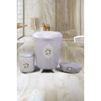 Teksev Shems Gri 3'lü Çeyizlik Dantelli Banyo Kirli Çamaşır Sepeti Seti | Sepet ,havluluk, Deterjanlık