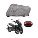 Teksin Gilera Fouco 500 Arka Çanta Uyumlu A+ Kalite Gri Motosiklet Brandası