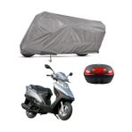 Teksin Haojue HJ 125ST Arka Çanta Uyumlu A+ Kalite Gri Motosiklet Brandası