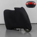 Teksin Honda Forza 750 Çantalı Motosiklet Brandası Siyah Penye Örtü Motor Brandası