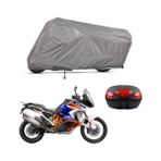 Teksin KTM 1290 Super Adventure Arka Çanta Uyumlu A+ Kalite Gri Motosiklet Brandası