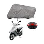 Teksin Mondial 125 RR A+ Kalite Gri Arka Çanta Uyumlu Motosiklet Brandası