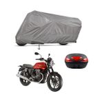 Teksin Moto Guzzi Stone 750 A+ Kalite Gri Arka Çanta Uyumlu Motosiklet Brandası