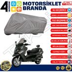 Teksin Piaggio X Evo 400 Arka Çanta Uyumlu A+ Kalite Gri Motosiklet Brandası