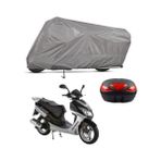 Teksin Salcano TM 150-T10 Arka Çanta Uyumlu A+ Kalite Gri Motosiklet Brandası