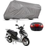 Teksin Salcano Tm 150-T10 Çantalı Motosiklet Branda Su Geçirmez Topcase Uyumlu Motor Branda