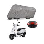 Teksin Sym Fiddle 3 125 Arka Çanta Uyumlu A+ Kalite Gri Motosiklet Brandası
