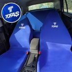 Teksin Tofaş Kartal Oto Koltuk Servis Kılıfı Mavi Likralı Esnek Tüm Araç Modellerine Uygun Universal - Koltuk Kılıfı