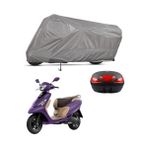 Teksin Tvs Scooty Zest 110 Arka Çanta Uyumlu A+ Kalite Gri Motosiklet Brandası