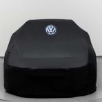 Teksin Volkswagen Beetle Clasic Kumaş Logolu Oto Branda - Penye Örtü Siyah
