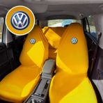 Teksin Volkswagen Golf 3 Oto Koltuk Servis Kılıfı Sarı Likralı Esnek Tüm Araç Modellerine Uygun Universal - Koltuk Kılıfı