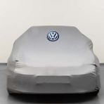 Teksin Volkswagen Scirocco Kumaş Logolu Oto Branda - Penye Örtü Gri