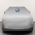 Teksin Volkswagen T-Cros Skumaş Logolu Oto Branda - Penye Örtü Gri